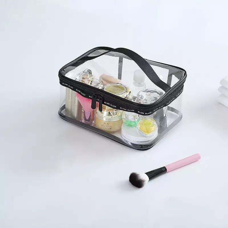 Transparent Clear Cosmetic Bag, Portable Toiletry Bag, Zipper Organizer, Transparent Travel Makeup Pouch