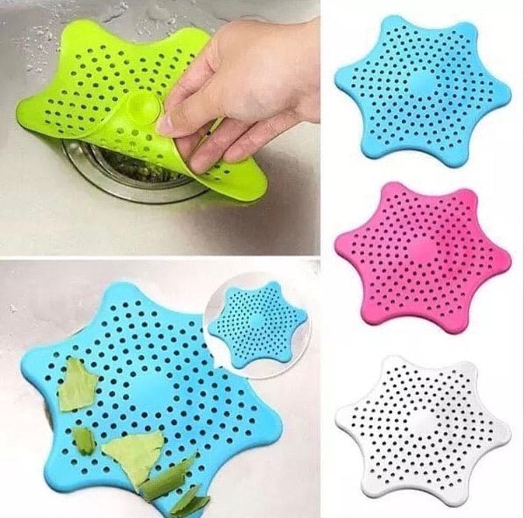 Star Shaped Drain Stopper, Bathroom Silicone Drain Filter, Bath Plug Plunger, Silicone Strainer Bathroom & Kitchen