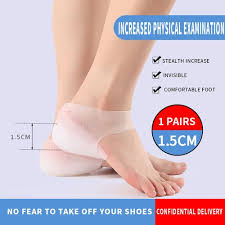 1 Pair Concealed Footbed Enhancers Invisible Height Increase Silicone Insoles Pads